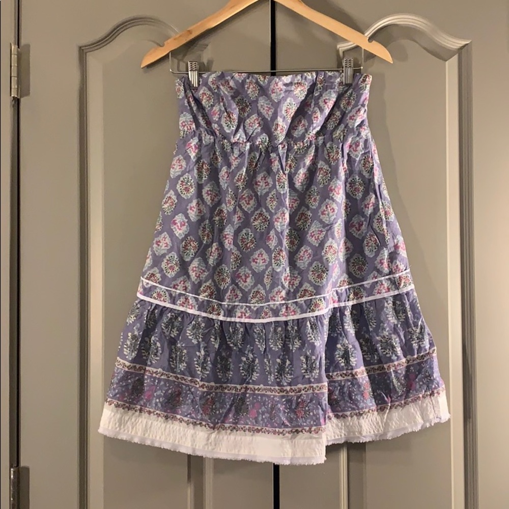 AEO purple strapless boho mini dress size 4